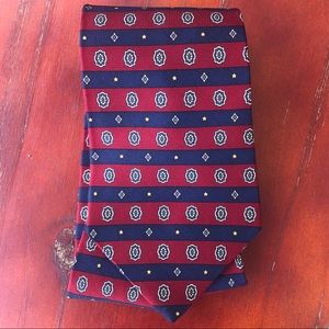 Vintage Tommy Hilfiger EUC Red & Navy Silk Tie